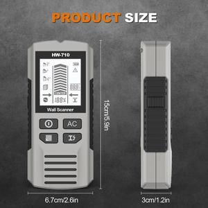 6-in-1 스터드 파인더 벽 스캐너 녹색 백라이트 로케이터 1-1/2 인치 건식 센터 감지용 감지기