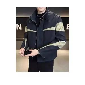 남성 항공 점퍼 배색 차이나 가죽 재킷 가을 겨울 빈티지 코트 MODU4