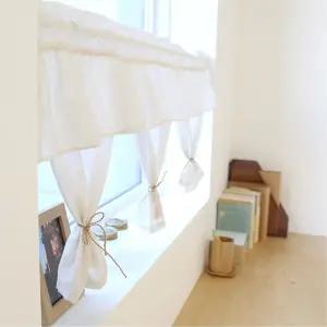 화이트 창가 바란스커튼 주방커튼 가림막 창문가림막 발란스 주방창커튼 가리개 심플
