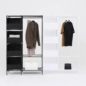 아도라하우스 간편조립 오픈형 서랍형 수납 4단 간이옷장