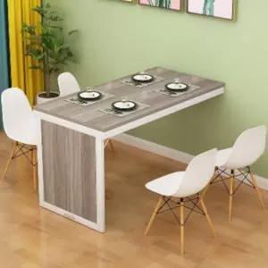 접이식 식탁 가정용 원목생태판 벽걸이 작은 바 벽 접이식테이블 집형 신축