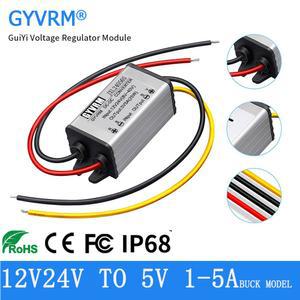GYVRM 8 40V 5V 1A 2A 3A 4A 5A 스텝다운 컨버터 12V 24V 36V 5V 25W 벅 모듈 자동차 LED 용 전원 공급 장치