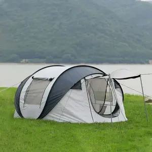 LW그레이투톤 팝업텐트 대형5-8인용 캠핑 낚시 텐트