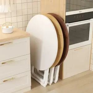 자취생 접이식 식탁 간이 기숙사 1인가구 원형 폴딩