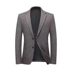 호크아이 남자 데일리룩 정장자켓 모직 정장 추동 슬림핏 캐주얼 도톰면 양털 코트 KUK4