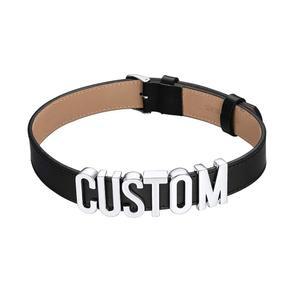 그림/이름/초크/글자가 매력적인 커스텀4U 맞춤형 블랙 가죽 초커 목걸이, 조정 가능 칼라 고딕 펑크 목걸이 여성용 주얼리 선물