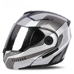 오토바이 헬멧 유니 레이싱 모토바이커 플립 업 헬멧 모듈러 듀얼 렌즈 풀 페이스 남성 여성 Casco De Moto