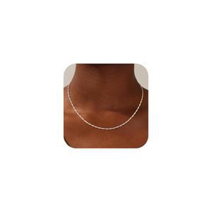 UPFAI 925 여성용 스털링 실버 체인 목걸이 - 1mm/2mm 싱가포르 트위스트 주얼리 선물, 16 18 20 22인치