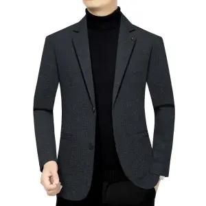 남자 정장 자켓 추동 캐주얼 코트 모직 슬림 싱글 ST4