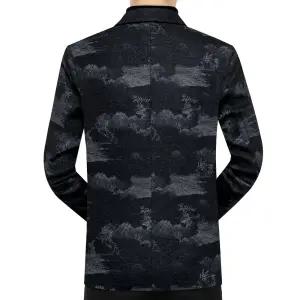 남자 정장 자켓 추동 캐주얼 코트 모직 슬림 싱글 ST4