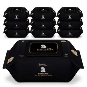 블랑슈 16가지 화학성분 불검출 손&입&엉덩이 전용 프리미엄 아기물티슈_캡형 70매 10팩