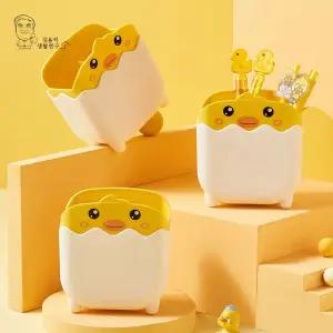 베베덕 수납꽂이 연필꽂이/펜홀더/아크릴통/원형/연필통/플라스틱/필통/펜접시/연필/꽃이/다용도