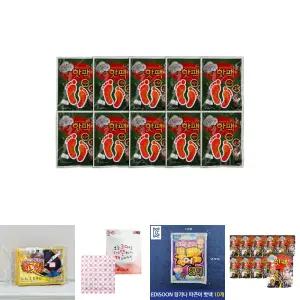 김상병 발에붙이는 핫팩 10p 10시간 안전인증 양발형/겨울용/캠핑용/발열/팩/온열/온팩/등산/겨울/일회용