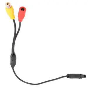 후방카메라배선 RCA 케이블 4핀 수형 헤드 후방 카메라 차량용 범용 CVBS 암형 커넥터 신호 전원 어댑터 하