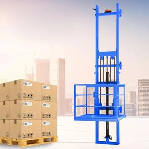 500KG1000KG 전동 리프트 소형 전기 유압식 화물 엘리베이터 가이드 레일 타입 간편 창고 가정용