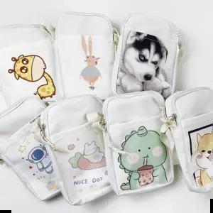 아동핸드폰가방 미니캔버스 캐락터 파우치 크로스백 보조가방 7Colors