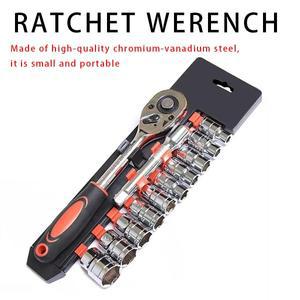 12개 1-43-81-2 인치 소켓 렌치 세트 미터법 임팩트 라쳇 스패너 한 전문가용 차고 수리 도구