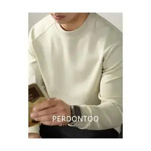 남친 맨투맨 양면 핀 스트라이프 라운드넥 후드소매가을겨울 패피4