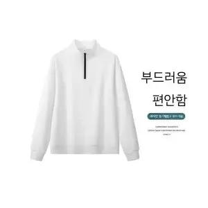 남친 맨투맨 오버사이즈 캐주얼 반집업 더 기모 가을 겨울 도톰 패피4