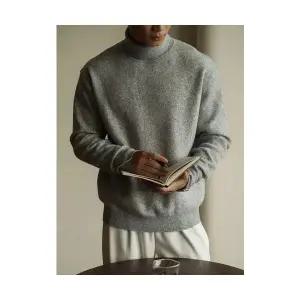 남친 니트 이태리 양털 기모 터틀넥 스웨터 가을 겨울 골지 가디건 패피4