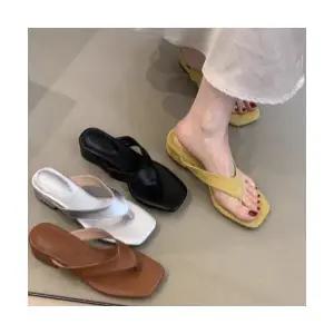 여성 신발 스트랩샌들 슈즈 미니멀 조리 빈티지 통굽 슬리퍼 비치 바캉스 로마 샌들 MF5