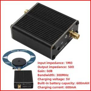 dmb안테나 고임피던스 증폭기 도넛 안테나 5V 600mA SW AM HackRF One용 내장 600mah 배터리 SDR 무전기용