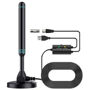 dmb안테나 신호 증폭기 디지털 TV 안테나 실내 실외 마그네틱 베이스 VHF UHF DVB-T2 HDTV용 4K 1080P 480