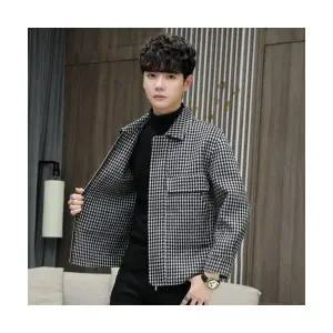 남친 코트 더블 모직 울 가을 겨 트렌드 체크 자켓 패피4