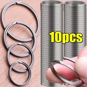 110pcs 티타늄 합금 열쇠 고리 버클 펜던트 슈퍼 라이트 남자 자동차 키 체인 남성 창의력 Keyfobs 공예