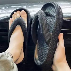 남녀공용 플리플랍 쪼리 슬리퍼 쿠션 슬리퍼 베이직 여름 쪼리 (WFJ5P00)