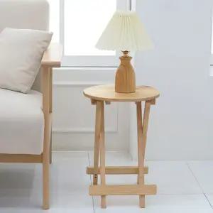 원목 접이식 테이블 대/거실/사이드/쇼파/이동식/원형/침대/미니/간이/보조/탁자/폴딩/1인용