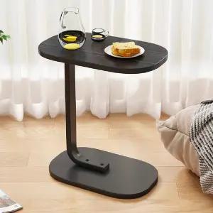 ㄷ자 사이드 테이블 블랙/거실/쇼파/미니/이동식/원형/침대/간이/원목/탁자/보조/1인용/식탁/접이식/노트북