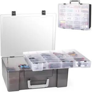 RHCOM 장난감 정리함.72개의 구획.핫 휠 자동차 성냥갑 미니 및 작은 인형과 호환되는 보관함. 3겹의