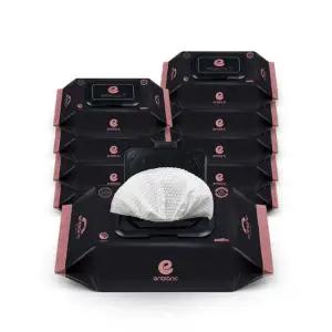 앙블랑 물티슈 세이프 블랙 캡형 70매x10팩 아기물티슈 434825