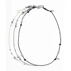 매장정품 ACHA 리얼 레더  써지컬스틸 쓰레드 목걸이 _ 3color