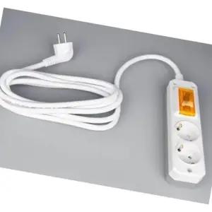 배선 보호 멀티탭 2구 1.5m 컴퓨터용 전기연장선 식기세척용 (WFJ4MMT)