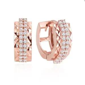 진주 14K 원터치링 금 큐빅 골드 꽃 귀걸이 (WFJ5A53)