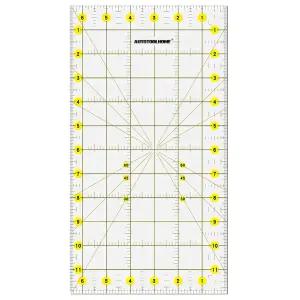 AUTOTOOLHOME 퀼팅용 아크릴 자 재단 및 종이 재단용 퀼트 퀼팅 바느질 공예 템플릿용 6.5 x 12