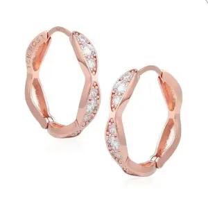 진주 플라워 금침 리본 로즈 골드 원터치 귀걸 (WFJ5A64)