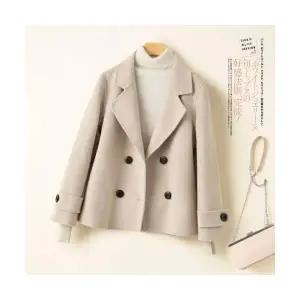 여성 오늘도예쁜 정장 자켓 가을 겨울 더블 칼라 코트 OOTD4