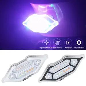 1Pc Mortorcycle LED 솔라 광 발전 경고등 Motobike 자동차 전기 자전거 등을 안티 리어 스트로브 라이트