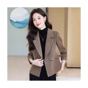 여성 자켓 짧은 정장 코트 가을 겨울 스러운 캐주얼 작은 상의 OP4