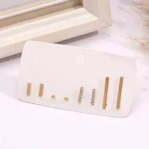 귀여운 심플한 일상 데일리 실버 4종 귀걸이 (WFJ5ABA)