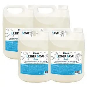 비앙카 물비누 4L 4개 핸드워시 손세정제 대용량 리필