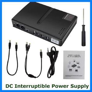 미니 DC UPS 무정전 전원 공급 장치 18650 교체 가능 배터리 백업 라우터 와이파이 모뎀용 5V 9V 12V 220V