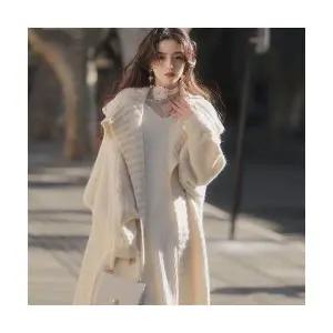 여자 롱 가디건 카디건 프렌치 빈티지 터틀 니트 하프 가을 겨울 ST4