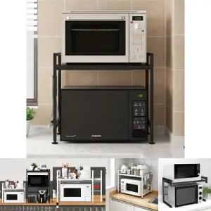 높이조절 2단 전자레인지 선반 밥솥선반 오븐다이/전자렌지/수납장/렌지대/전자레인지/전자렌지대/조립식