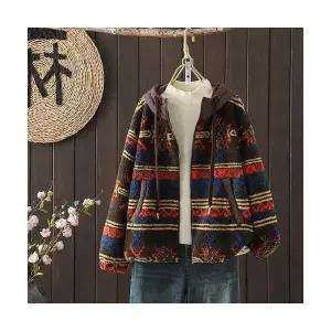 여성 후드 카디건 가을 겨울 빈티지 따뜻한 퍼 겉치레 도톰 1PICK4