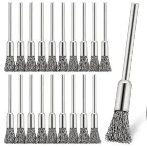 스틸 클리닝 엔드 브러시 펜 20개 1개/5개 u2033 X 1개 /8개 와이어 금속 확장 소형 녹 페인트 제거 비트
