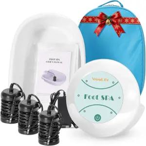 VnioLife 이온 발 목욕 디톡스 머신 가정용 스파 100개의 라이너가 있는 뷰티 살롱 클럽 지퍼 캐리어 가방